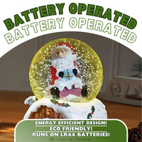 Christmas Snow Globe Decoration Ornament LED Santa Figure Light Snowman Xmas