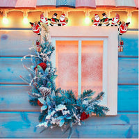 1/2X Christmas Door Frame Decoration Santa Claus Wooden Home UK