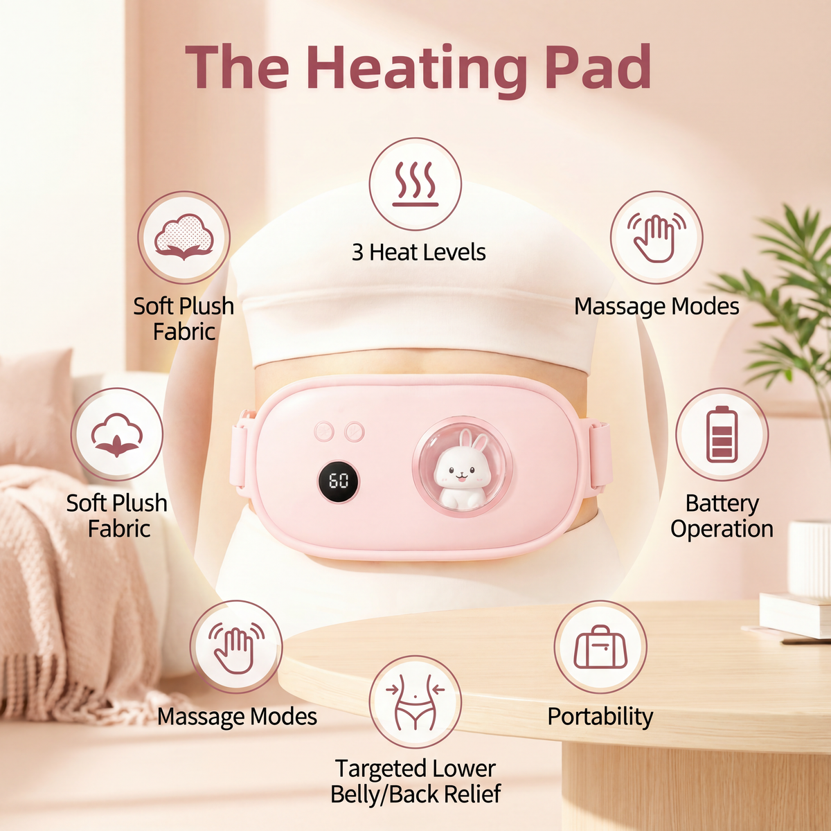 ComfortWave Menstrual Relief Heating Belt